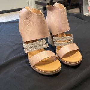 Kork-Ease Hickland Brown leather suede bootie sandal